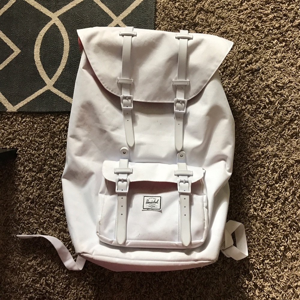 White Herschel Backpack
